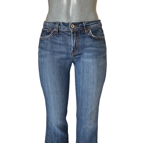 Lucky Brand Boot Cut Womens Jeans Tag 6 Blue Flared Mid-Rise W29xL31 Denim - Picture 6 of 12